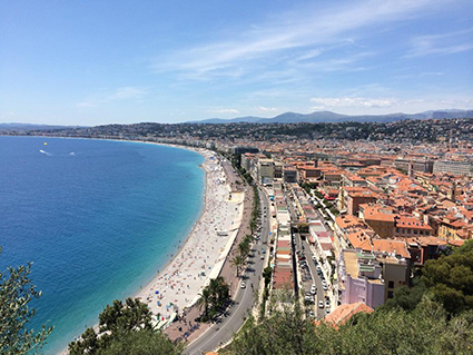 ニース、飛行機から